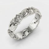 Cold Black Rose Statement Ring