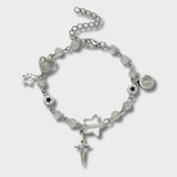 Cold Y2K Heart & Star Beaded Bracelet