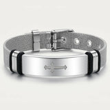 Cold Steel Cross Mesh Bracelet