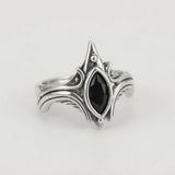 Cold Zircon Gold Statement Ring
