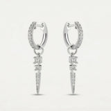 Cold Zircon Glow Stud Earrings