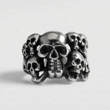 Cold Titan Skull Statement Ring
