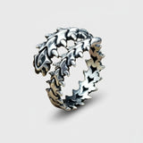 Cold Keel Spine Ring — Antique Silver Edge