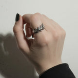 Cold Keel Spine Ring — Antique Silver Edge