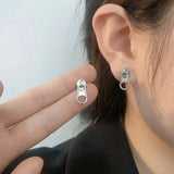 Cold Zipper Slider Earrings