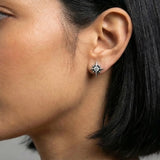 Cold Black CZ Star Studs