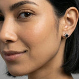 Cold Black CZ Star Studs