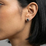 Cold Black CZ Star Studs