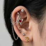 Cold Red Wing Chain Stud