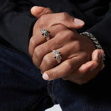 Cold Six Point Star Ring