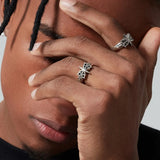 Cold Six Point Star Ring