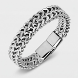 Cold 10MM Steel Link Bracelet — Locked In