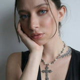 Cold Vintage Cross Bead Chain