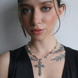 Cold Vintage Cross Bead Chain