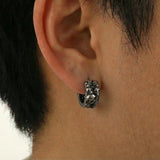 Cold Phantom Skull Hoop Earrings