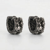 Cold Phantom Skull Hoop Earrings