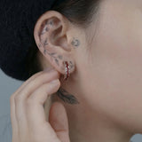 Cold Red Venom Texture Earrings