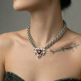 Cold Thorn Heart Radiance Necklace