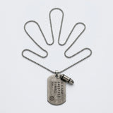 Cold Combat Tag & Bullet Necklace