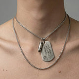 Cold Combat Tag & Bullet Necklace