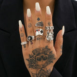 Cold Skull & Claw Vintage Ring Set (4PCS)