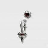 Cold Demon Wings Cross Studs — Dark Drop
