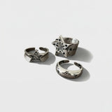 Cold Vintage Star Ring — Y2K Gothic Edge