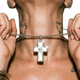 Cold Ivory Cross Chain