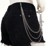 Cold Crosslayer Punk Pants Chain