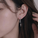 Cold Steel Spike Drop Earrings