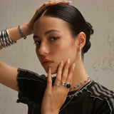 Cold Zircon Glow Stud Earrings