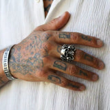 Cold Titan Skull Statement Ring