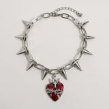 Cold Thorned Heart Necklace