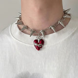 Cold Thorned Heart Necklace