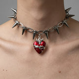 Cold Thorned Heart Necklace