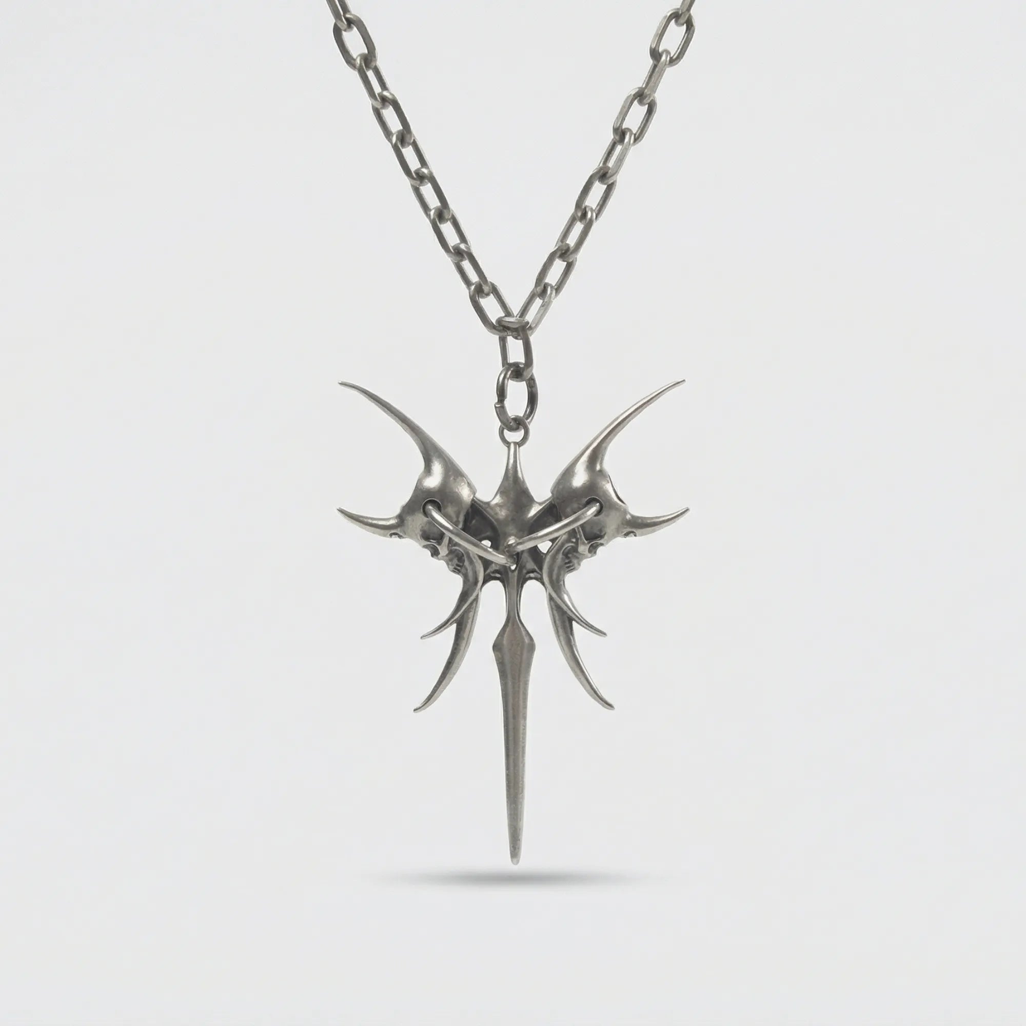 Cold Cyber Cross Necklace