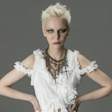 Cold Cyber Cross Necklace