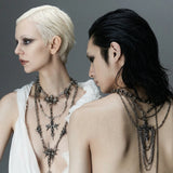 Cold Cyber Cross Necklace