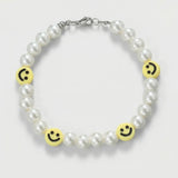 Cold Smiley Pearl Bead Bracelet