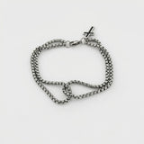 Cold Double Chain Hollow Cross Bracelet