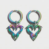 Cold Spiky Heart Earrings