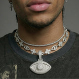 Cold Iced Eye Cross Tennis Chain