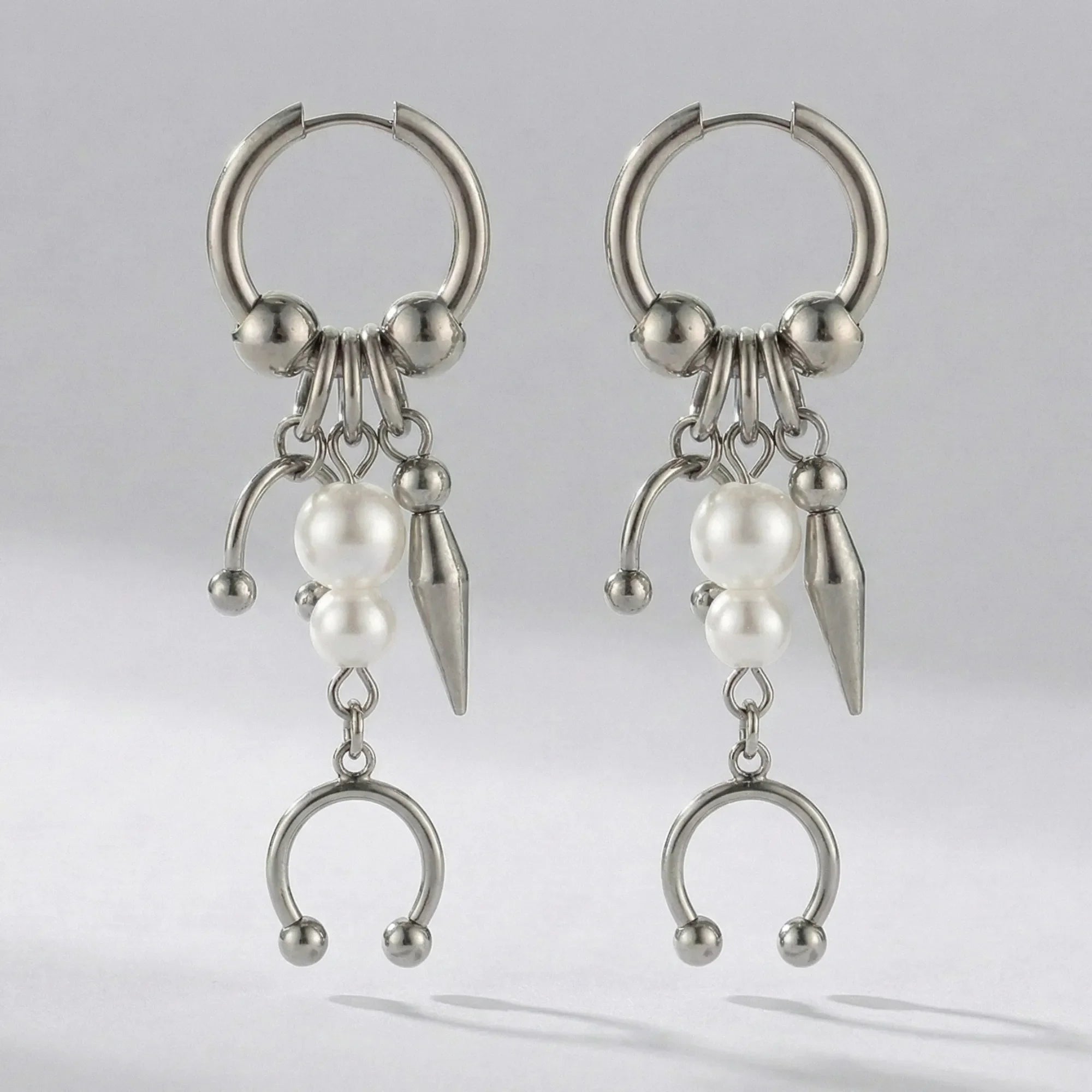Cold Spike & Pearl Hoops