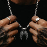 Cold Fallen Wing Steel Pendant