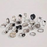 Cold 24 Stack Index Ring Set