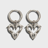 Cold Spiky Heart Earrings