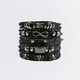 Cold Gothic Spike Bracelet Set