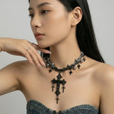 Cold Sovereign Pearl Cross Necklace