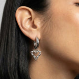 Cold Spiky Heart Earrings