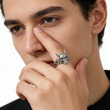 Cold Horned Skull Relic Ring